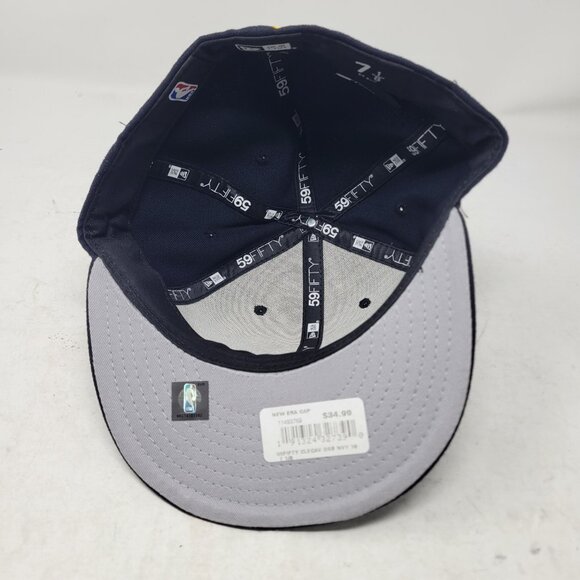 New Era Cleveland Cavaliers Cavs 59Fifty Fitted Hat Dark Navy Blue 7 1/8 lebron - Picture 4 of 8